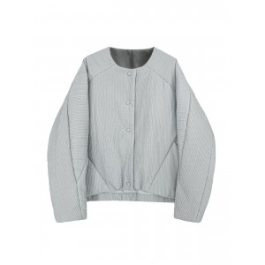 简约宽松休闲圆领短款棉服女冬季上衣棉袄夹克外套